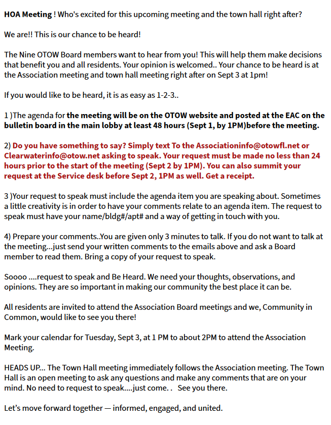 Community in Common Sept. 2025